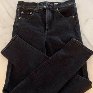 RAG and BONE womens black size 25 High rise, skinny ankle jean